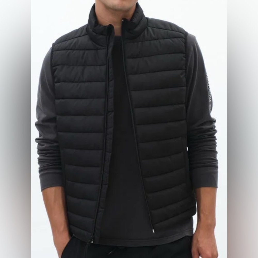 Aeropostale Unisex Black Quilted Puffer Vest